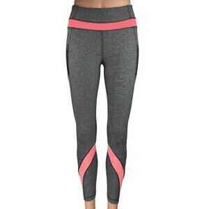 Lululemon Women's Gray Pink Colorblock Yoga Athletic Leggings Pants Size 4